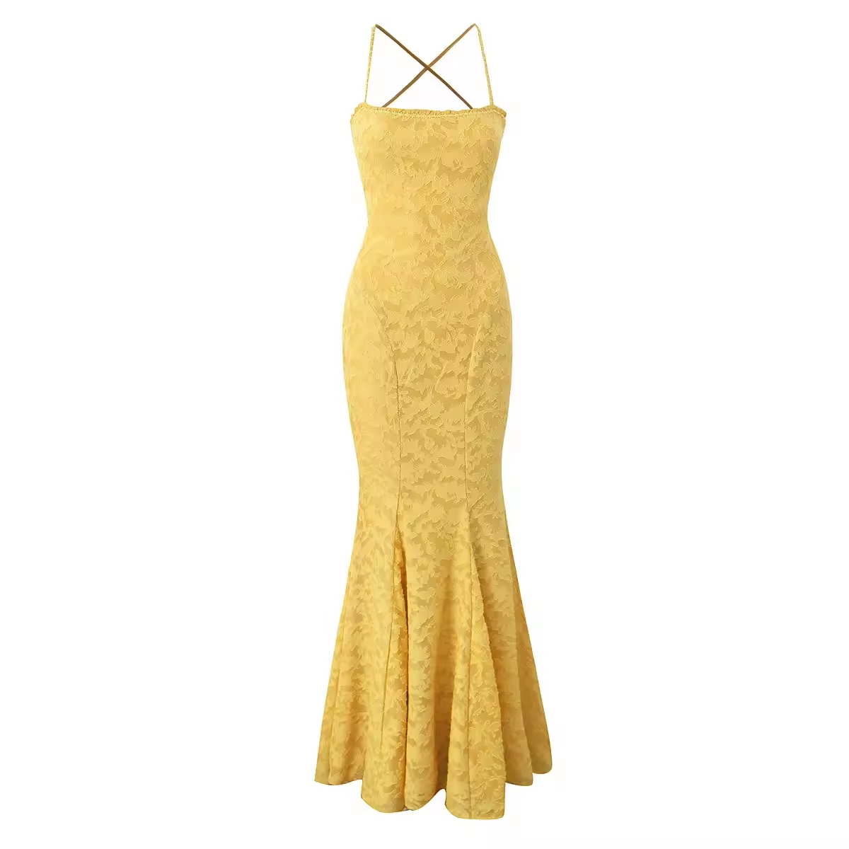 Backless Women's Evening Party Dress Sexy Lace Up Maxi Dress Sleeveless Orange Wedding Guest Dresses