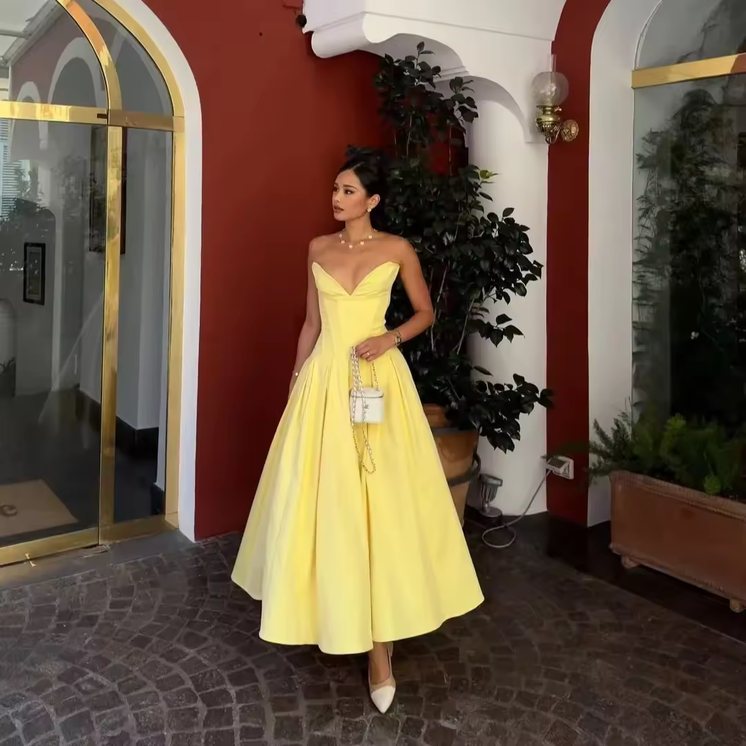Summer Wedding Guest Party Dresses New Arrivals Maxi Elegant Formal Occasion Dress Strapless Sexy Corset Dress