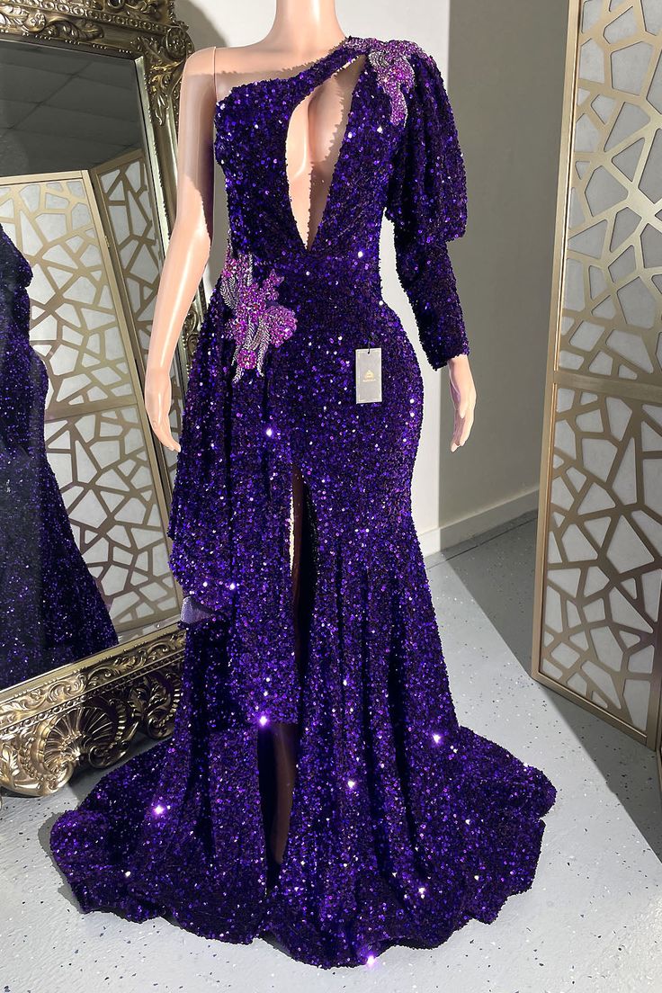 Sequined Mermaid Prom Party Dress Evening Dresses